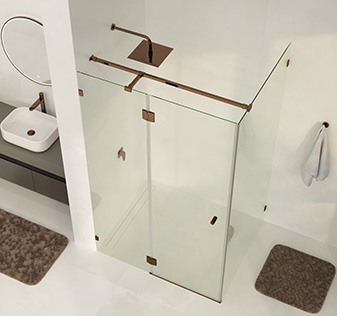 Уже в продаже! Новые душевые уголки в цвете розовое и глянцевое золото