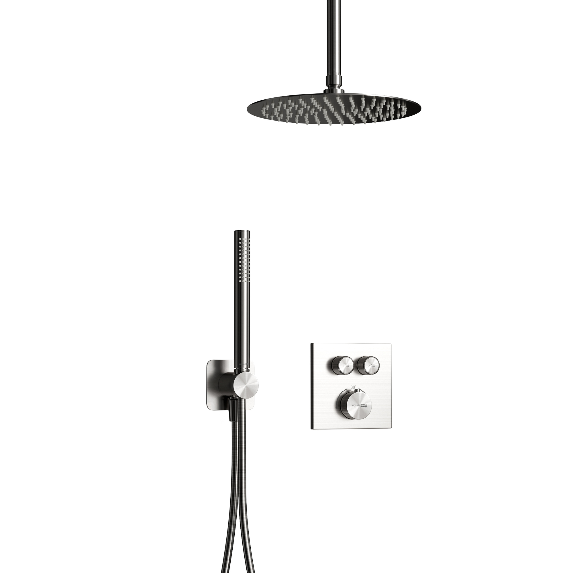 Встраиваемый комплект для ванны с изливом и верхней душевой насадкойA4248.352.121.275.355.276