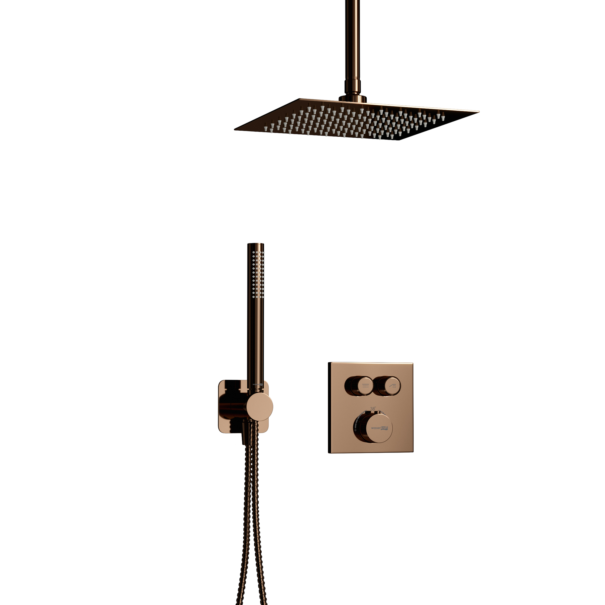 Встраиваемый комплект для ванны с изливом и верхней душевой насадкойA7748.337.329.290.292.291