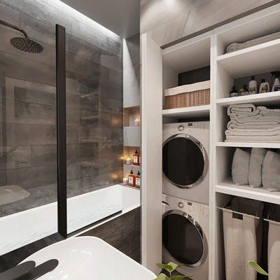 Раздельный санузел в едином стиле