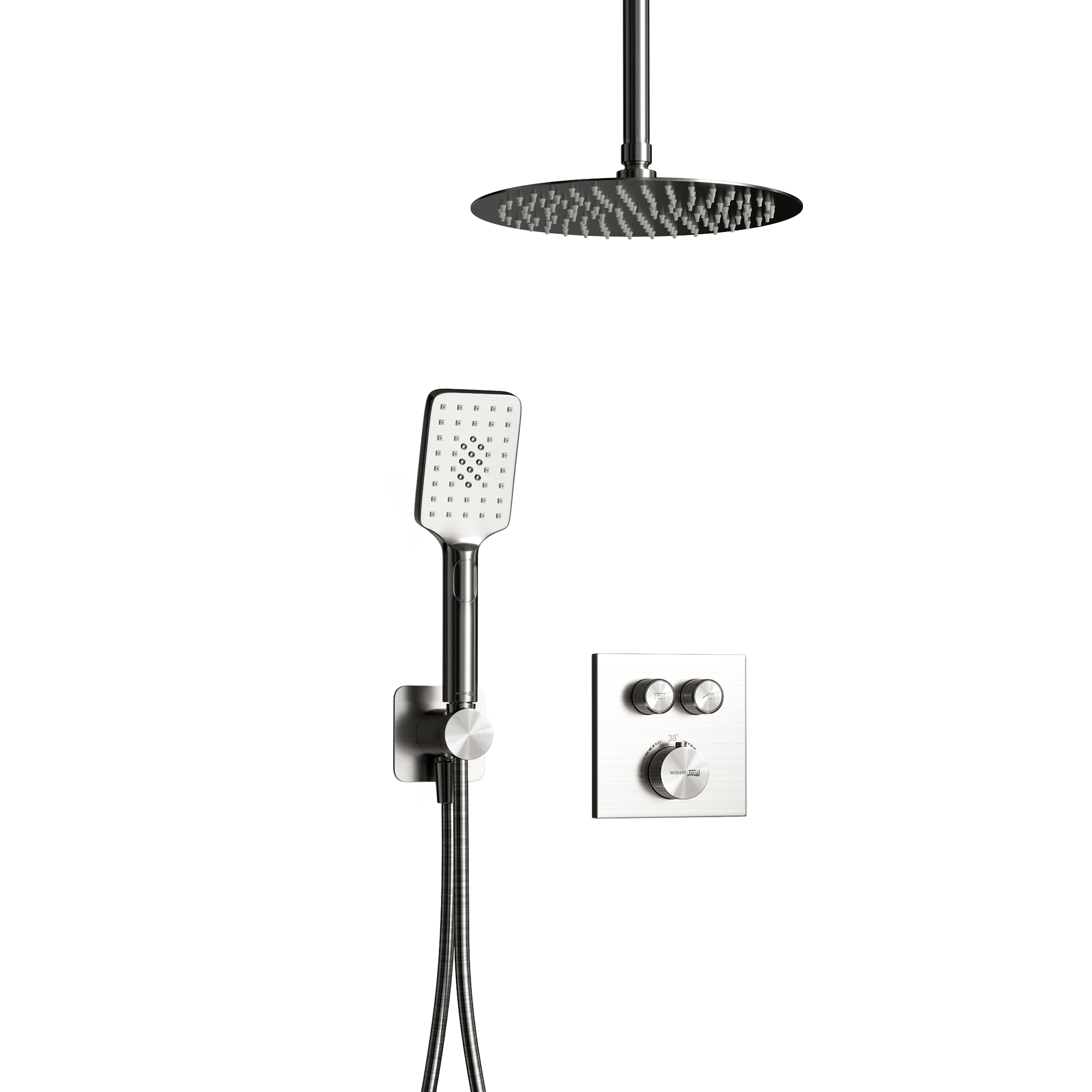 Встраиваемый комплект для ванны с изливом и верхней душевой насадкойA4248.352.121.275.355.345