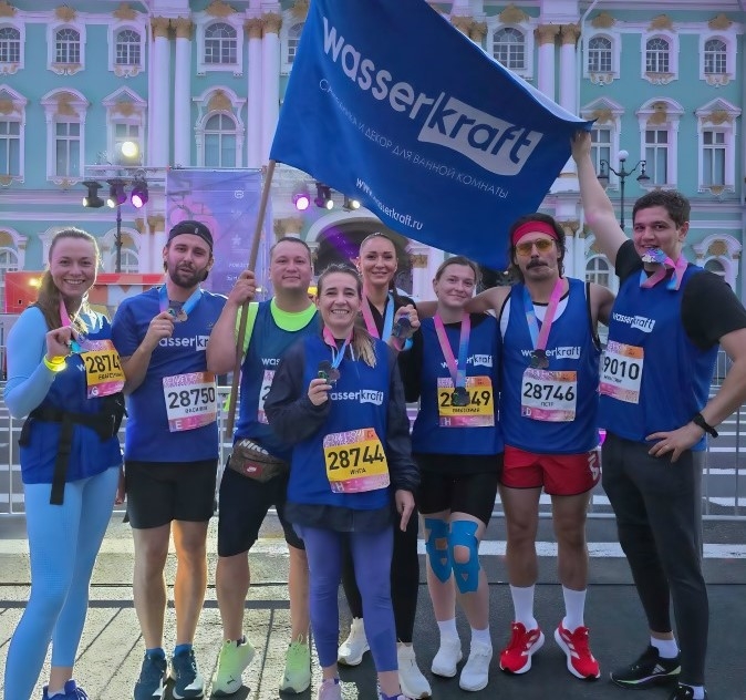 Команда WasserKRAFT на марафоне «Белые ночи»