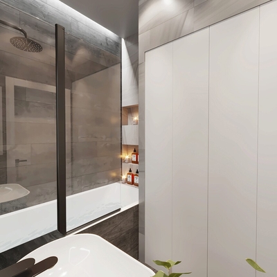 Раздельный санузел в едином стиле