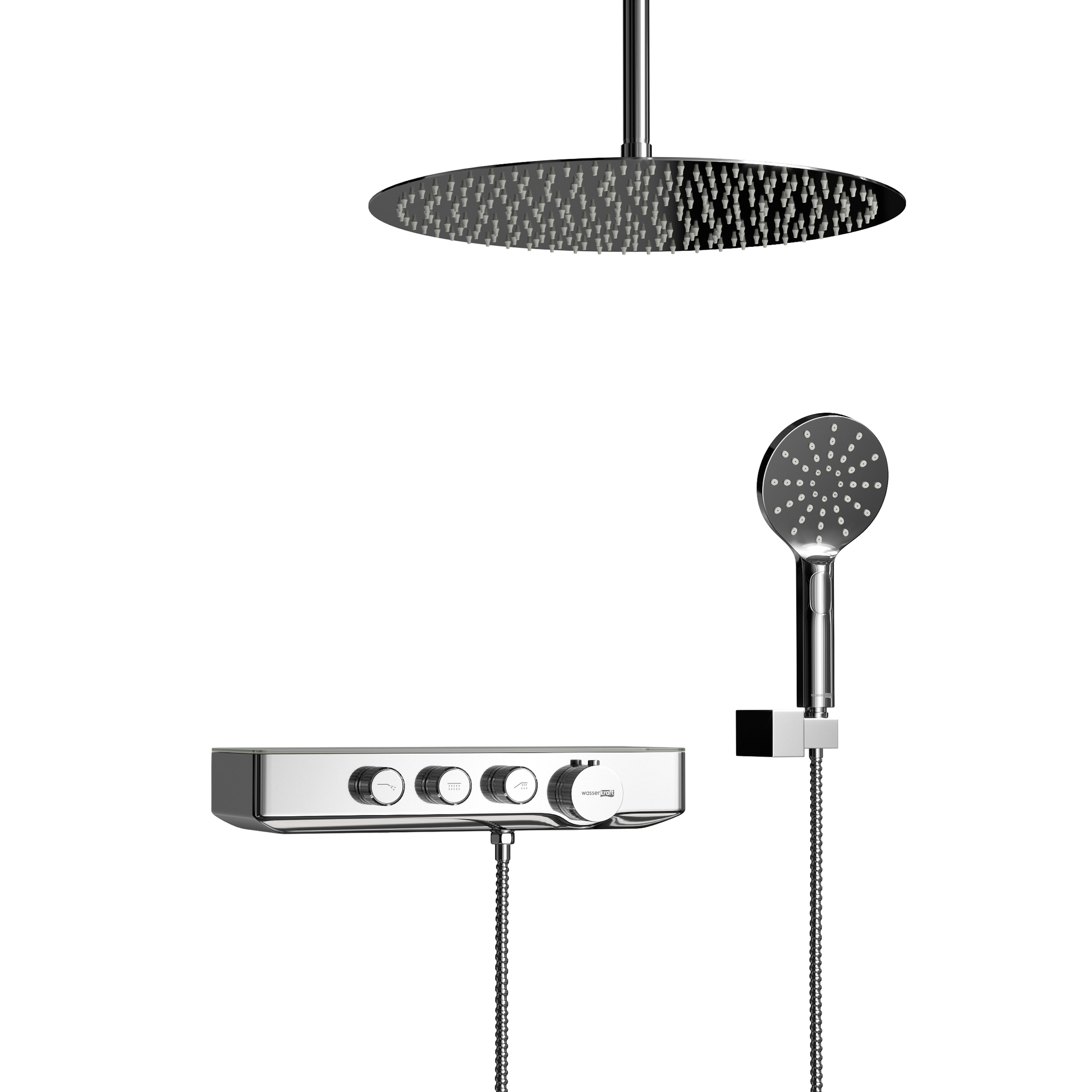 Встраиваемые комплекты для ванны с изливом и верхней душевой насадкой A8599.068.116.011.010.127