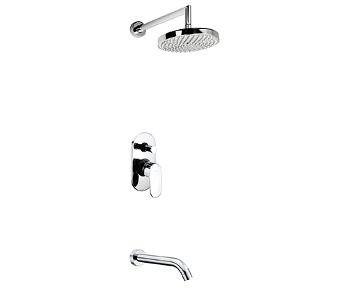 Встраиваемый комплект для ванны с изливом и верхней душевой насадкой A13020