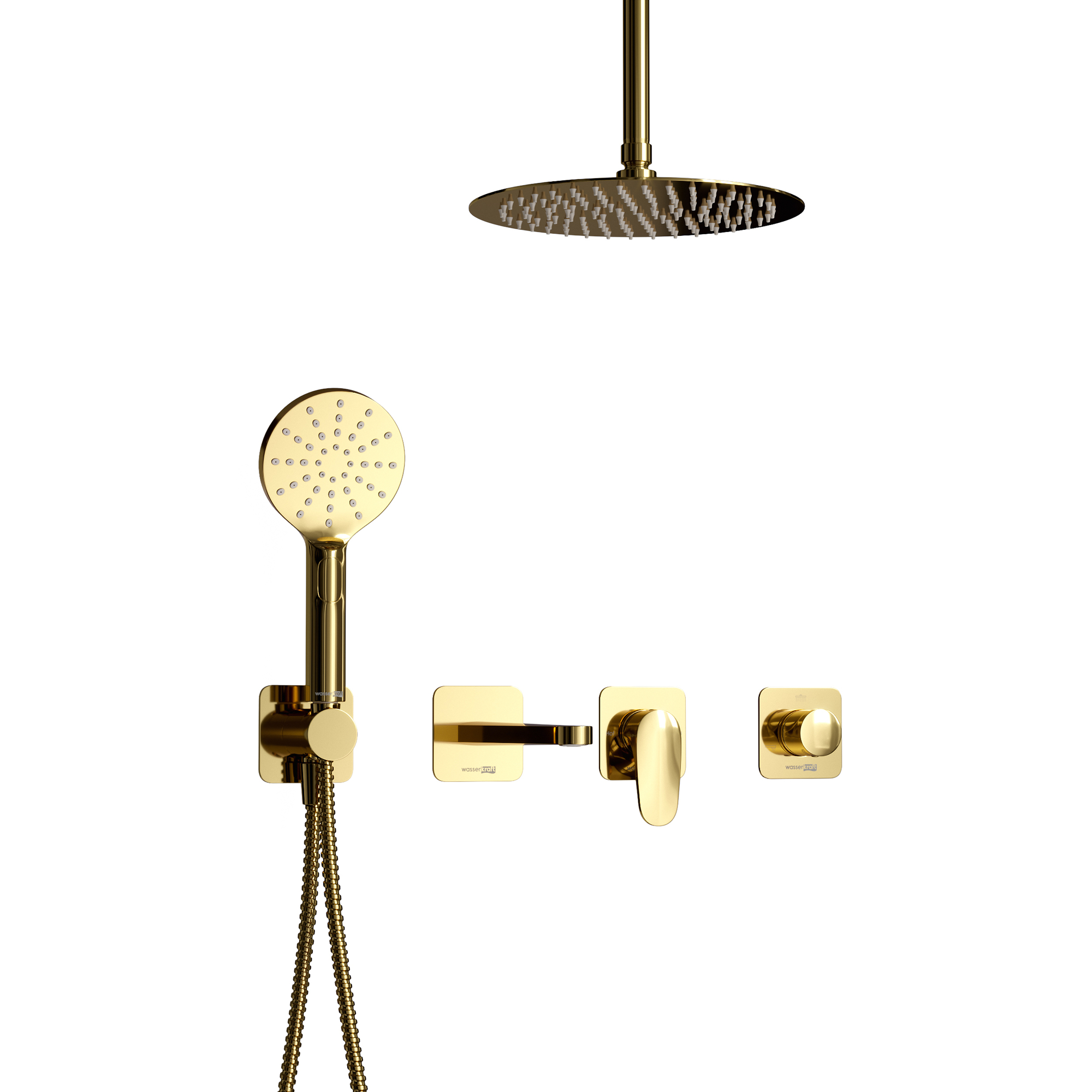 Встраиваемый комплект для ванны с верхней душевой насадкой и лейкойA2151.278.234.208.280.197.348.279