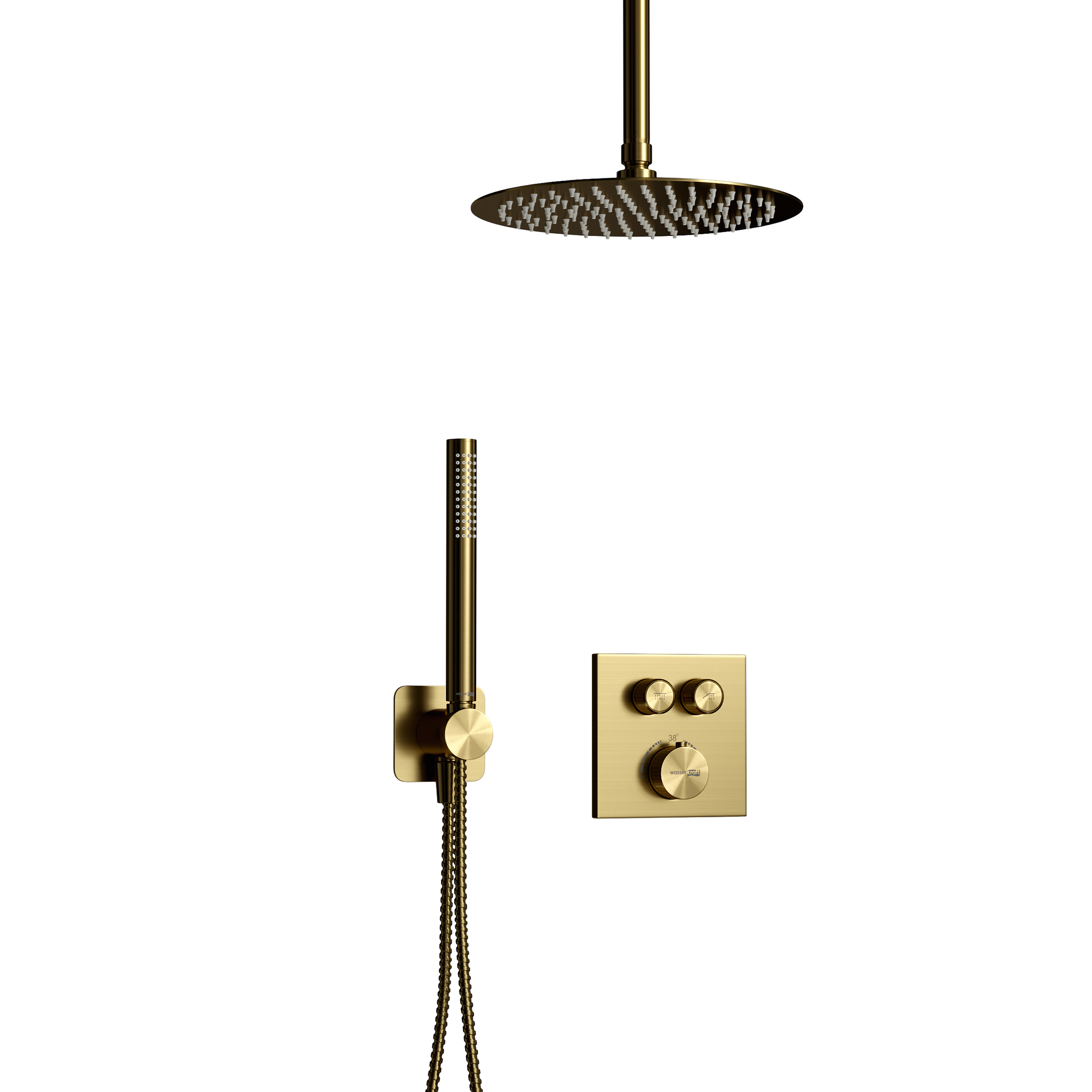 Встраиваемый комплект для ванны с изливом и верхней душевой насадкойA5548.353.259.285.194.286