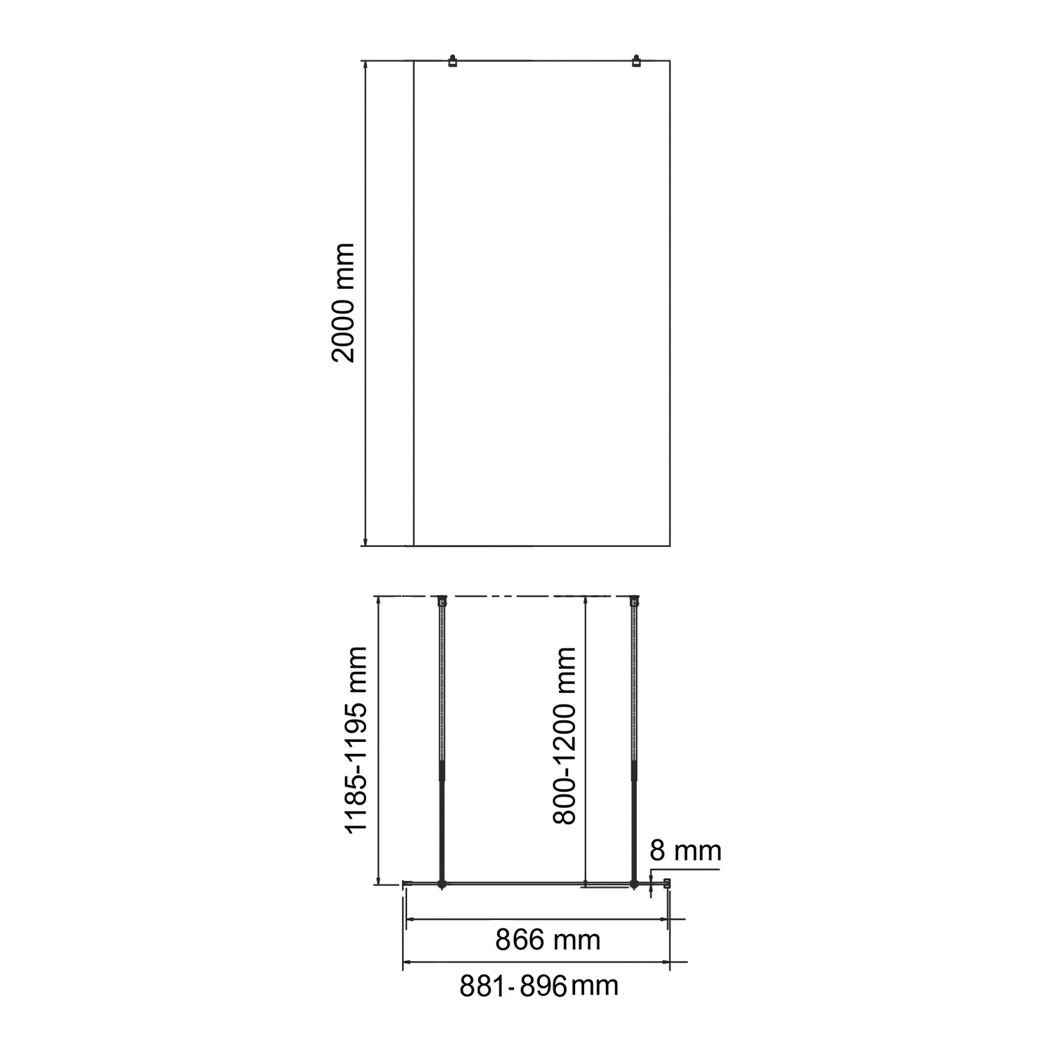 Vechte 60W39PG-MR Душевая перегородка